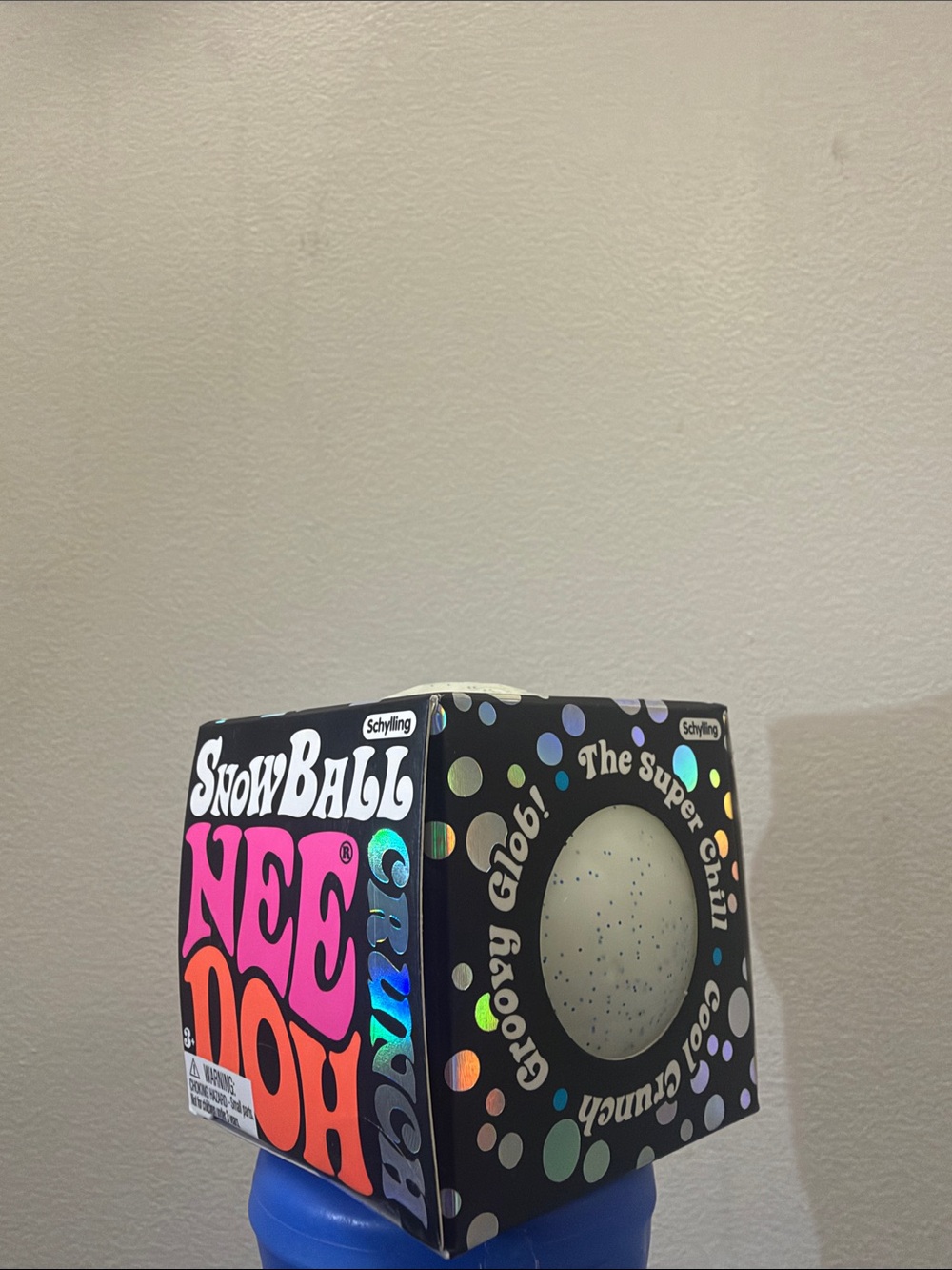 SnowBall NeeDoh Stress Ball Toy – Black Speckled White